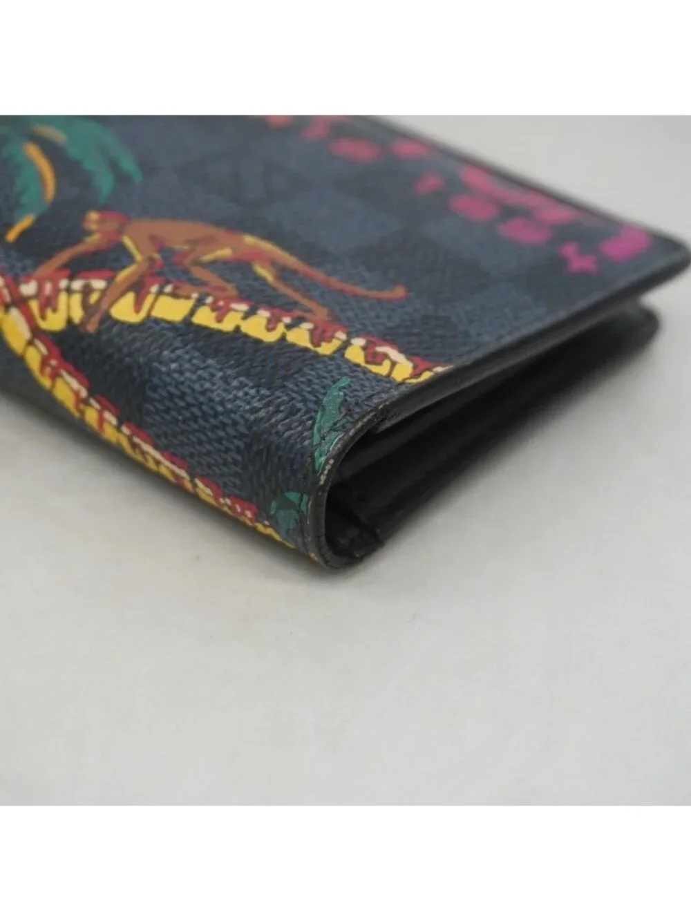 Louis Vuitton Wallet Damier Cobalt Portefeuille Brazza Navy Black